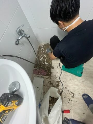 욕실 바닥 배관 누수 보수 공사일지 10