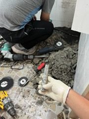 화장실 바닥 해체와 재시공 공사일지 49