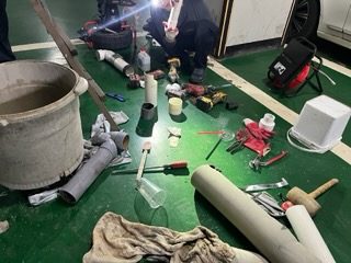 지하주차장 천장 배관 교체 공사일지 66