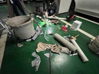 지하주차장 천장 배관 교체 공사일지 67