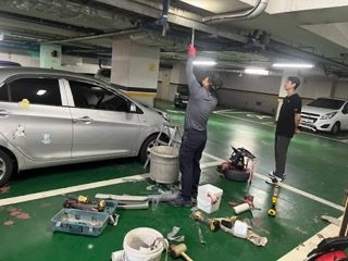 지하주차장 천장 배관 교체 공사일지 68